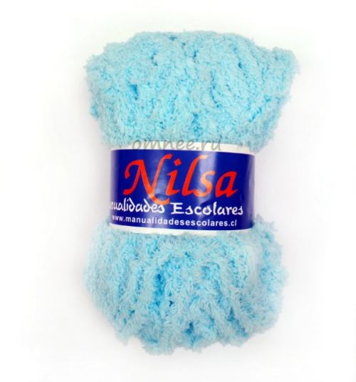 Пряжа плюшевая Nilsa (Fashion Baby Soft), цв.: 30 голубой, 50 гр. 65 м.