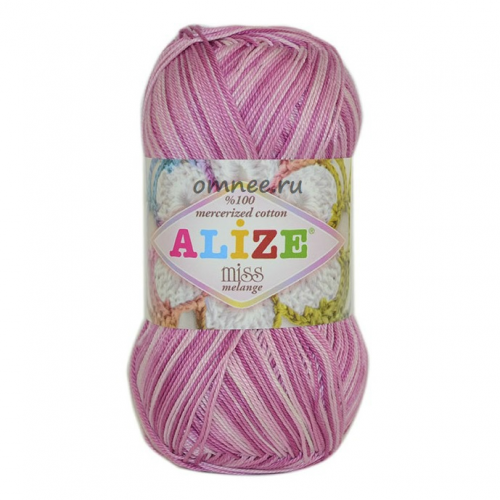 Alize Miss Melange 50870, 100% хлопок мерсеризованный, 50гр., 280 м.