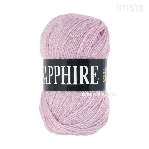 Vita Sapphire 1518 (св.сирень), 45% шерсть luster, 55% акрил, 100 гр.250 м.