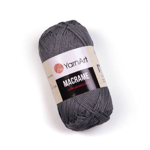 YarnArt macrame 159 (серый), 100% полиэстер, 90гр., 130 м.